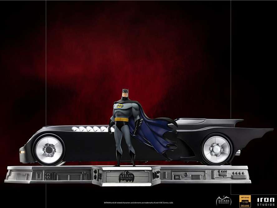 84778-BATMAN TAS BATMAN + BATMOBILE 1/10STATUE