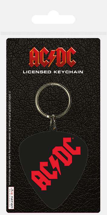 85746-AC/DC PLECTRUM RUBBER KEYCHAIN