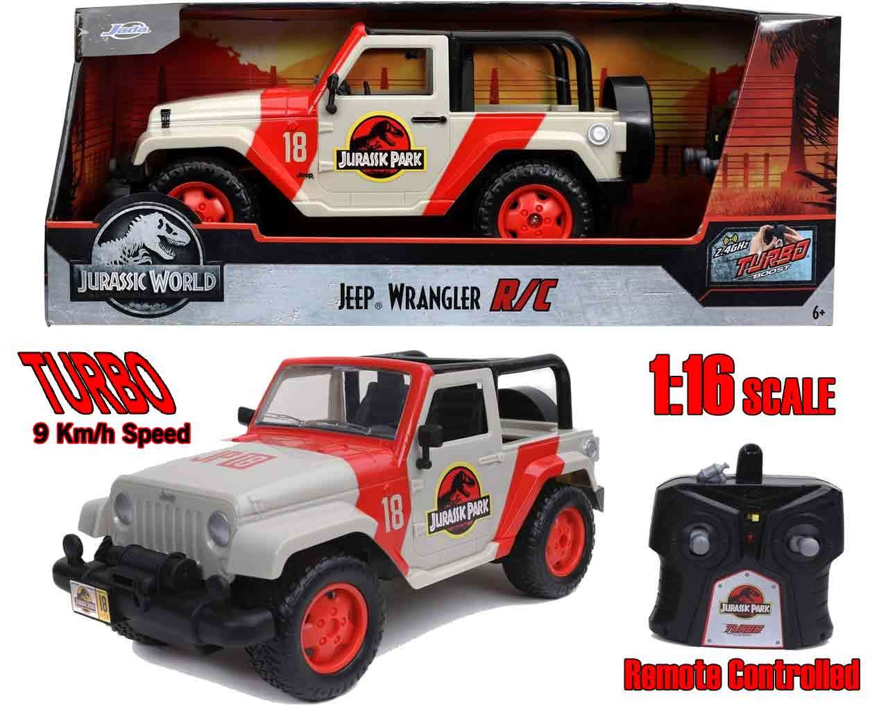 98766-JURASSIC PARK JEEP WRANGLER RC 1:16